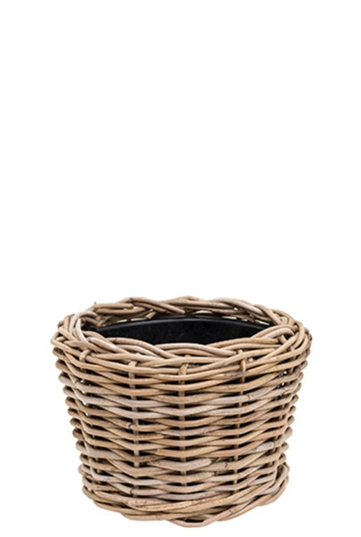 Korb Drypot Rattan - Round grey