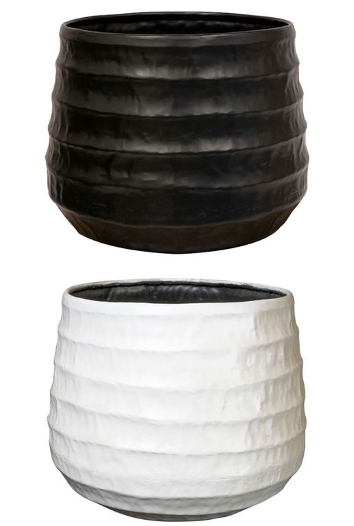 Petra potten zwart wit