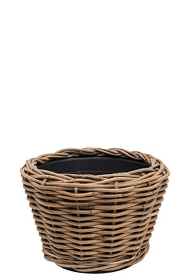 Korb  Drypot Rattan - Round grey